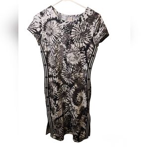 Black and white tie dye dress